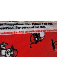 Nebraska Huskers Red Fleece Fabric 60″x35″ NCAA College Team Sports Print