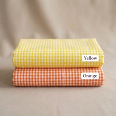 Neutral Gingham Fabric Poly Cotton Small Check 60 Inch Wide Brown Charcoal