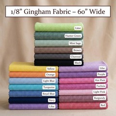 Neutral Gingham Fabric Poly Cotton Small Check 60 Inch Wide Brown Charcoal
