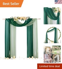 Beautifully Soft Sheer Drapes for Events – 2 Panels, 29″x236″, Machine Washable