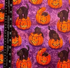 “Pumpkin & Cats” fabric – Springs Creative Products Group