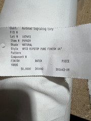 Natural Bright White NyCo Ripstop Wrinkle Military Fabric 64”