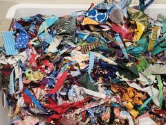 11 pound bag of crumbs and scraps cotton, batik, and others