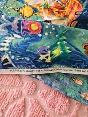 Lot Of 3 Pieces Of HTF Disney For Springs Global Fairies Cotton Fabric READ