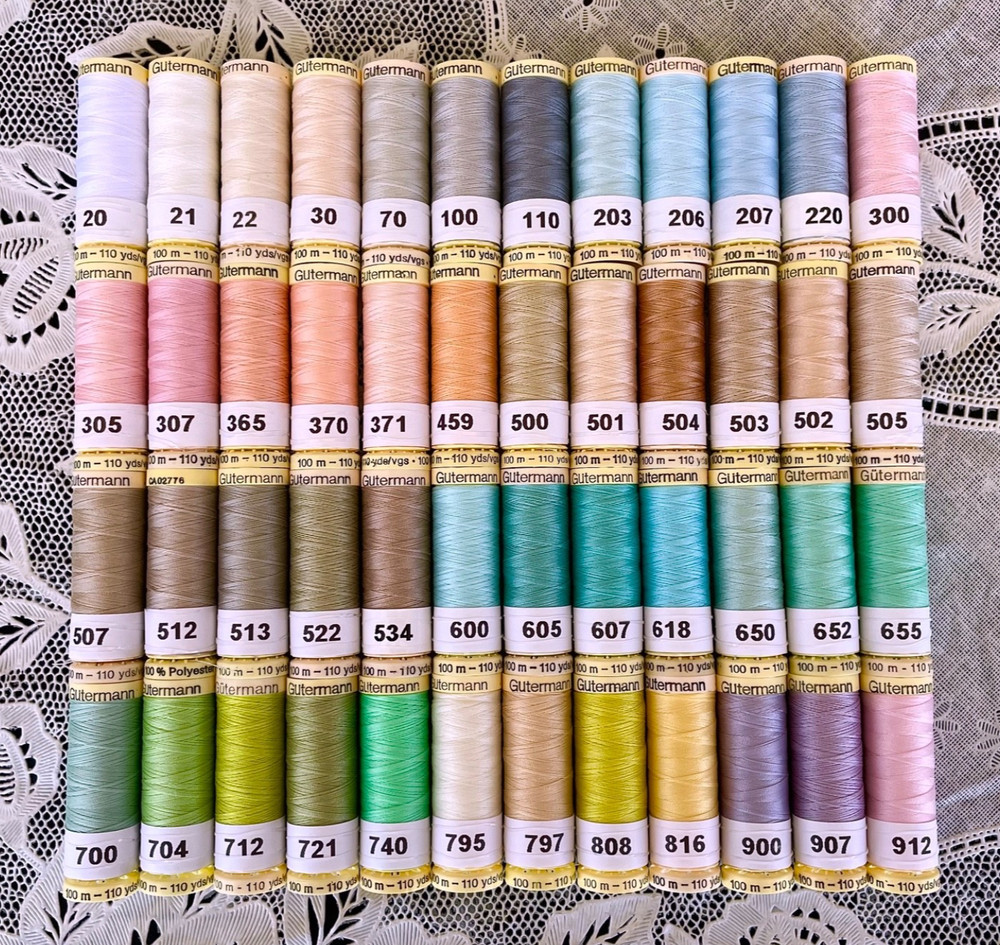 48 NEW 110 yard spools 100% polyester GUTERMANN sew-all thread