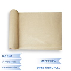 Beige Custom 6FT Fabric Roll Shade Cloth Fence Outdoor Sunshade Privacy Mesh