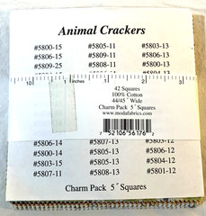 Lot of 5 Misc. 5″ Charm Packs ~ Kona Moda Wilmington Prints ~42 Squares per Pack