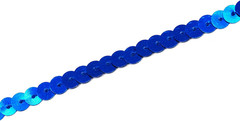 Royal Blue 6Mm Crafts round Flat Sequin Strip Trim on Strings for Crafts, Fringe