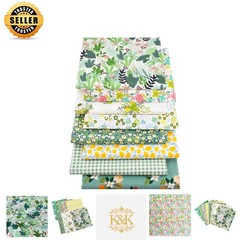 Sustainable High-Quality Cotton Fabric Pack – 8 Floral Pre-Cut Sheets 19.69″