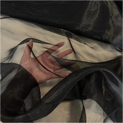 Multipurpose Black Sheer Organza Fabric – 1 Yard for Weddings and Special Events