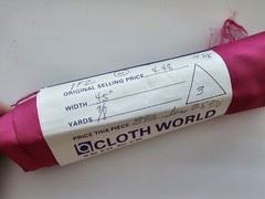 Polyester Nylon Acetate Fabric Lot Of 6 Pre-cut Sheets / Purple Red Fabric