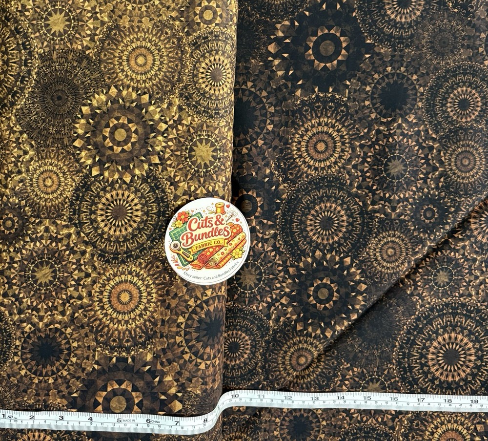 QT Quilting Fabric Jewelscape by the yard Cotton 28979-A Blenders Espresso Brown
