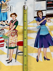 Michael Miller ~Retro Home Ec Kitchen Baking Cotton Quilt Fabric 1.2 yds