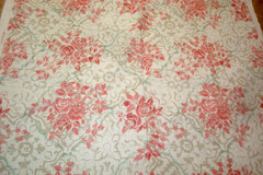 2 yds Fabricut Fabric Trento Blossom Linen Cabbage Roses Upholstery 54″ x 75″