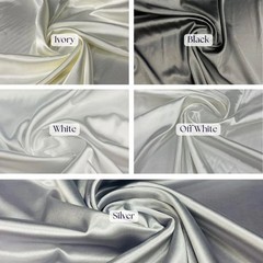 Stretch Charmeuse Satin Fabric – 60″ Silky Smooth Satin for Dressmaking Wedding