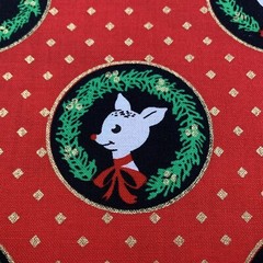 Fawn Christmas Michael Hello My Deer Metallic Fawn Laureates 1 Yard 8071