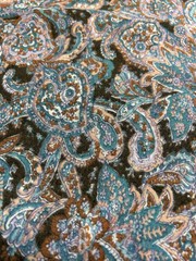 Brown Paisley Sweater Fabric 2 1/2 Yards x 56″ Side to Side Stretch F57
