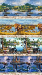 North Country Panel – 36″ x 44 Darrell Bush For Michael Miller Fabrics