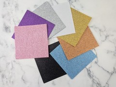 84 6×6 Glitter Felt Fabric Sheets Assorted Colors for Crafters
