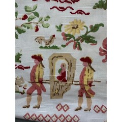 Richloom Platinum Collection Fabric rare 8 yards wide toile de jouy European 55”