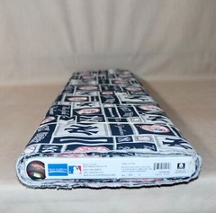 New York Yankees ~ Logo Pattern MLB Cotton Fabric 1/4 Yard 9” X 56”