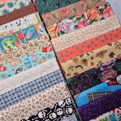 Fat Quarter Bundle 45 FQ Cotton Quilting Fabric Stash Builder Mixed Fabric Lot