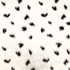 Dalmatian Fluffy Faux Fur Fabric 10cm x 10cm sample also sold by metre/yard