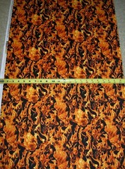Fire Flames Flame C7734 Multi black Timeless Durable Cotton Fabric