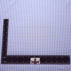 Sky Blue Small Gingham Check 58″ By The Yard Pillow Cushion Fabric