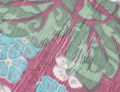 Sushila Vintage Dark Purple Scrap Saree Pure Chiffon Printed Branded Sari Fabric