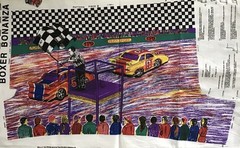 Vintage The Prince Group Inc Cotton Fabric Panel Daytona NASCAR Boxer Shorts