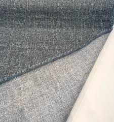 Blue Teal Tweed Upholstery PK Pike Place Texture Deep Sea Fabric By The Yard