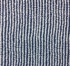 BALLARD DESIGNS QUINCY INDIGO BLUE GEOMETRIC VINE DESIGNER FABRIC BY YARD 54″W