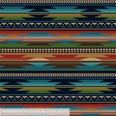 Sunset Stripes Native American Fleece Fabric – 60″ Wide – Sold by Yard & Bolt