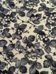 Telegraph Road Studio Black Gray Beige Floral Fabric Flowers & Plants 4 yards