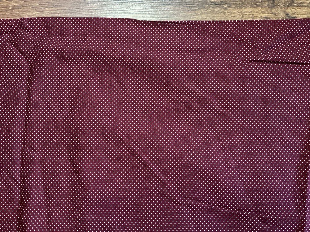 VIP Cranston Print Works Fabric Maroon With Tiny White Polka Dots 86in X 44in
