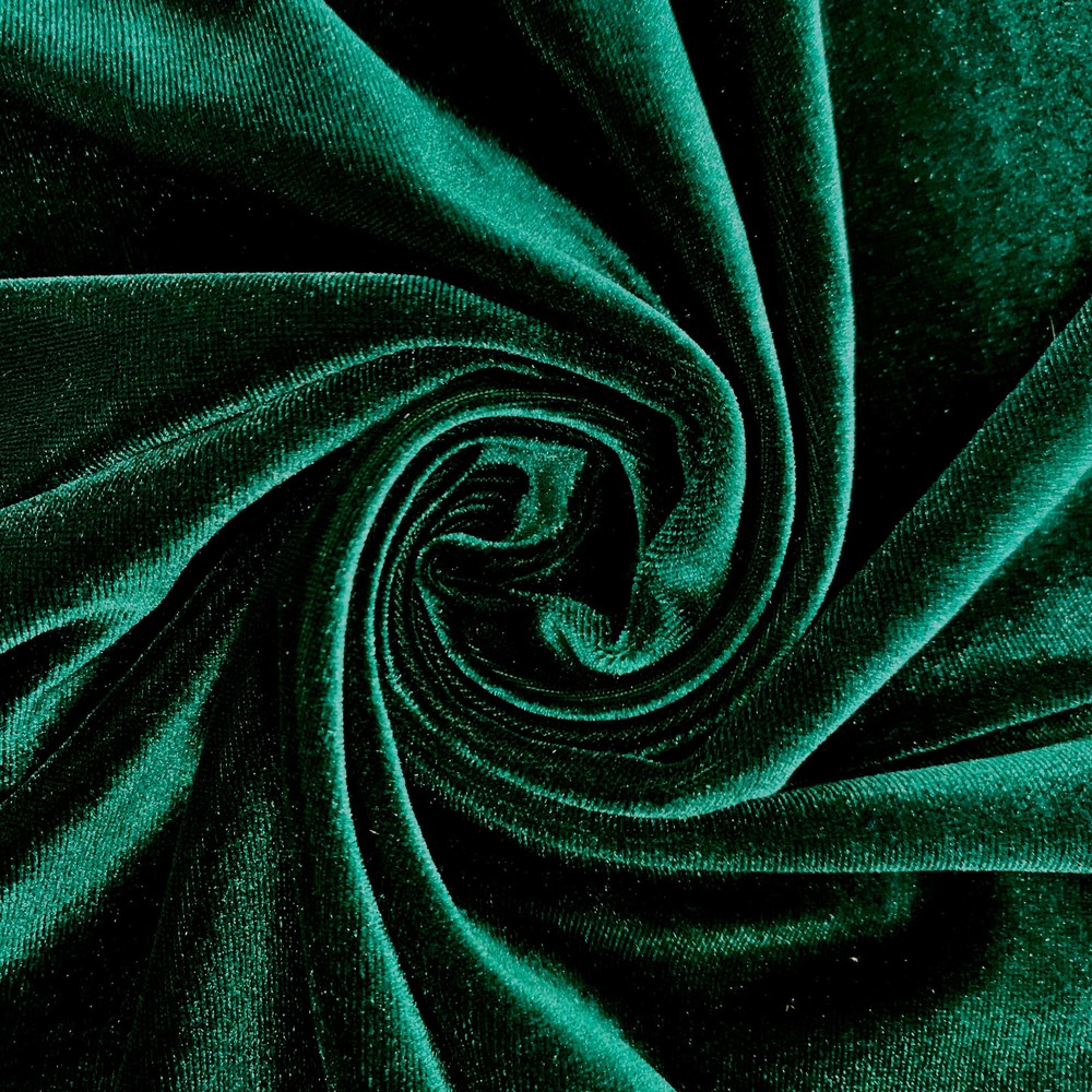 Princess HUNTER GREEN Polyester Spandex Stretch Velvet Fabric for Bows, Topknot