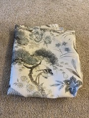 Scalamandre Shenyang Linen Fabric Print Parchment Bird 1.5 Yards+