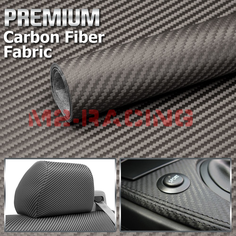 Gray Carbon Fiber Fabric Cloth Marine Vinyl 54″ Wide Plain Weave Upholstery