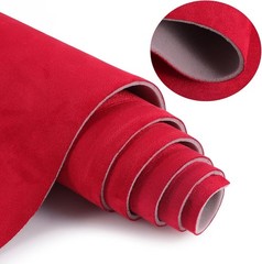 Red Suede Headliner Fabric with Foam Backing Material 85″ x 60″ Automotive Roof
