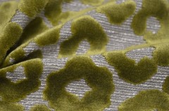 Fat Cat Lime Green Cut Leopard Spot Velvet Swavelle Mill Creek Upholstery Fabric