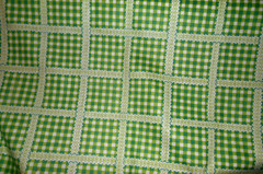 Vintage Bloomcraft Gloria Vanderbilt Pop Art Retro Green Gingham Patchwork 6 YDS