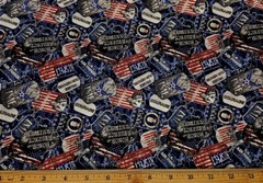 SYKEL Fabric – AIR FORCE – by the HALF yd (18″)