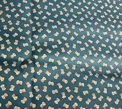 VTG Joan Kessler for Concord Spools of Pink Thread Tossed on Medium Blue BTFQ