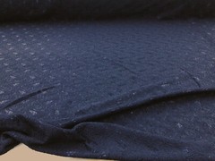Embroidered Stretch Lace Apparel Fabric Sheer Floral Space Navy Blue WW512