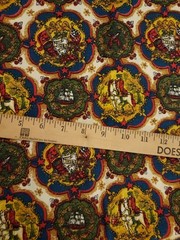 VTG House N’ Home Fabrics & Draperies 1776 Americana Themed 1-2/3 Yards Heavy
