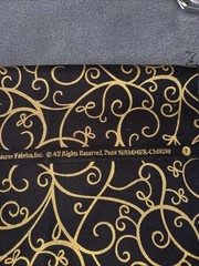 Basics Fabric | Luminous Metallic Gold swirls Black | Timeless Treasures 1/2 yd