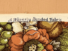 Waverly Decor Fabric Bonded “Somerset Hall” 48×71 Golds Browns Floral Bird