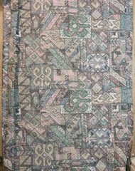 Mesoamerican Native Geometric Pattern Fabric 100×110 Inches Sheet 1990s Y2k