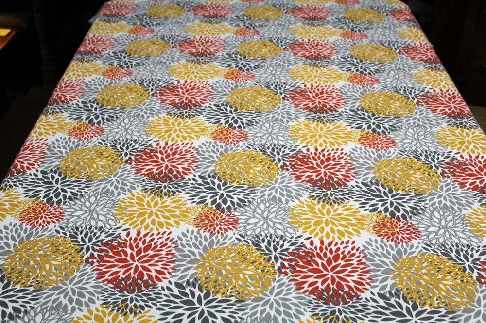 Outdoor/Indoor Upholstery Fabric 81″ x 57″ – Premier Prints Blooms Citrus – New